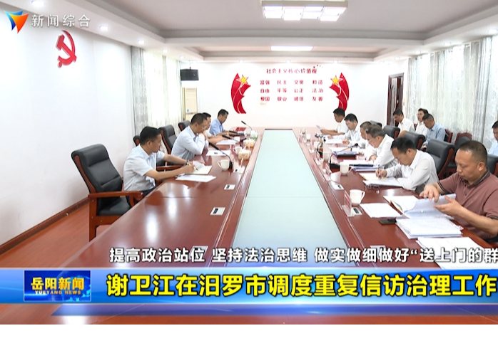 谢卫江在汨罗市调度重复信访治理工作