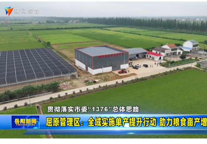 【贯彻落实市委“1376”总体思路】屈原管理区：全域实施单产提升行动 助力粮食亩产增收增效