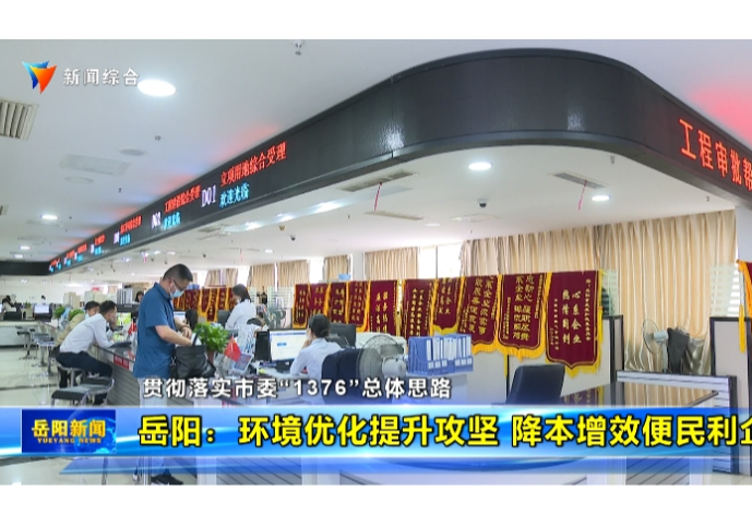 【贯彻落实市委“1376”总体思路】岳阳：环境优化提升攻坚 降本增效便民利企