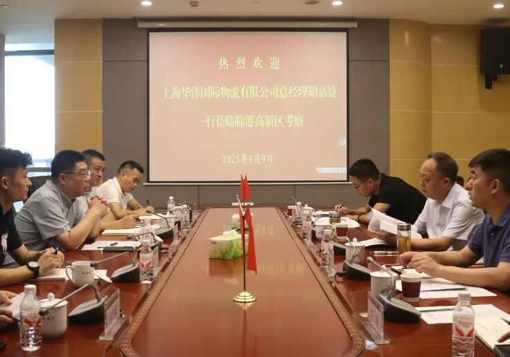 上海华洋国际物流来临港高新区洽谈合作