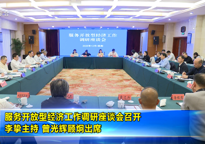 服务开放型经济工作调研座谈会召开 李挚主持 曾光辉顾炯出席