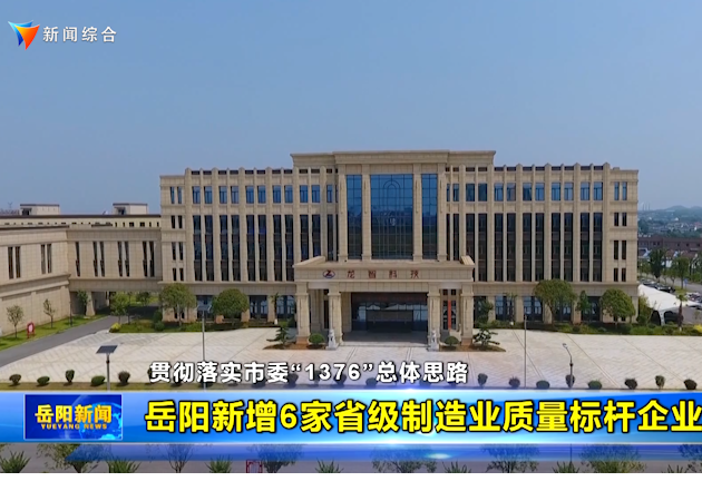 【贯彻落实市委“1376”总体思路】岳阳新增6家省级制造业质量标杆企业