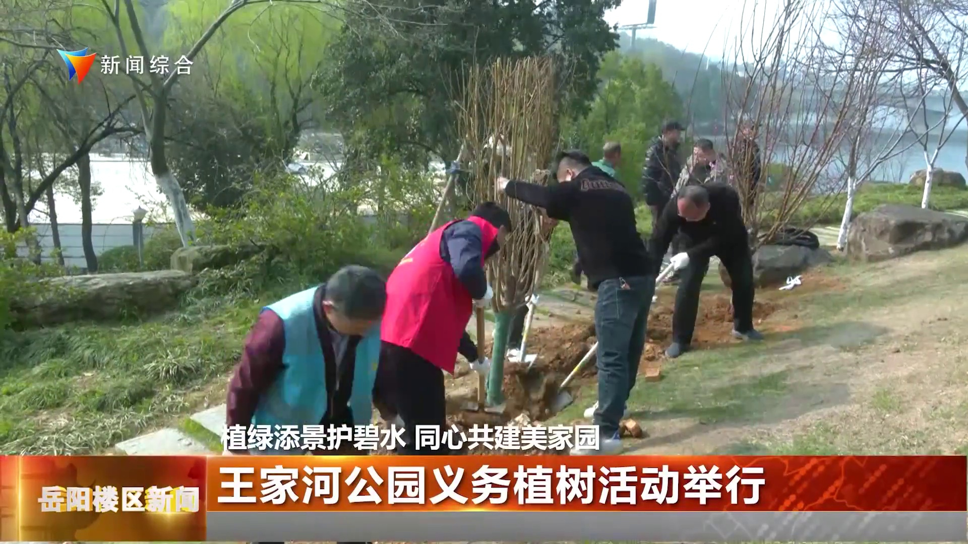 王家河公园义务植树活动举行