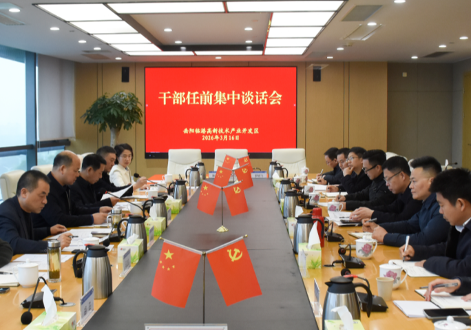 岳阳临港高新区召开干部任前集中谈话会