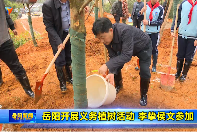 岳阳开展义务植树活动 李挚侯文参加
