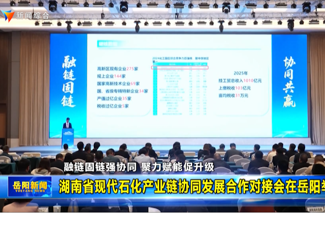 湖南省现代石化产业链协同发展合作对接会在岳阳举行