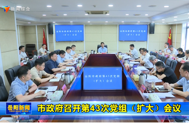 市政府召开第43次党组（扩大）会议