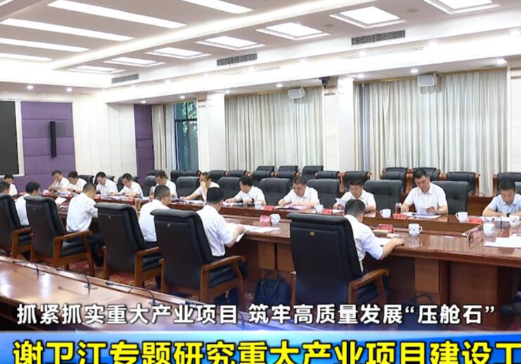 抓紧抓实重大产业项目筑牢高质量发展“压舱石” 谢卫江专题研究重大产业项目建设工作
