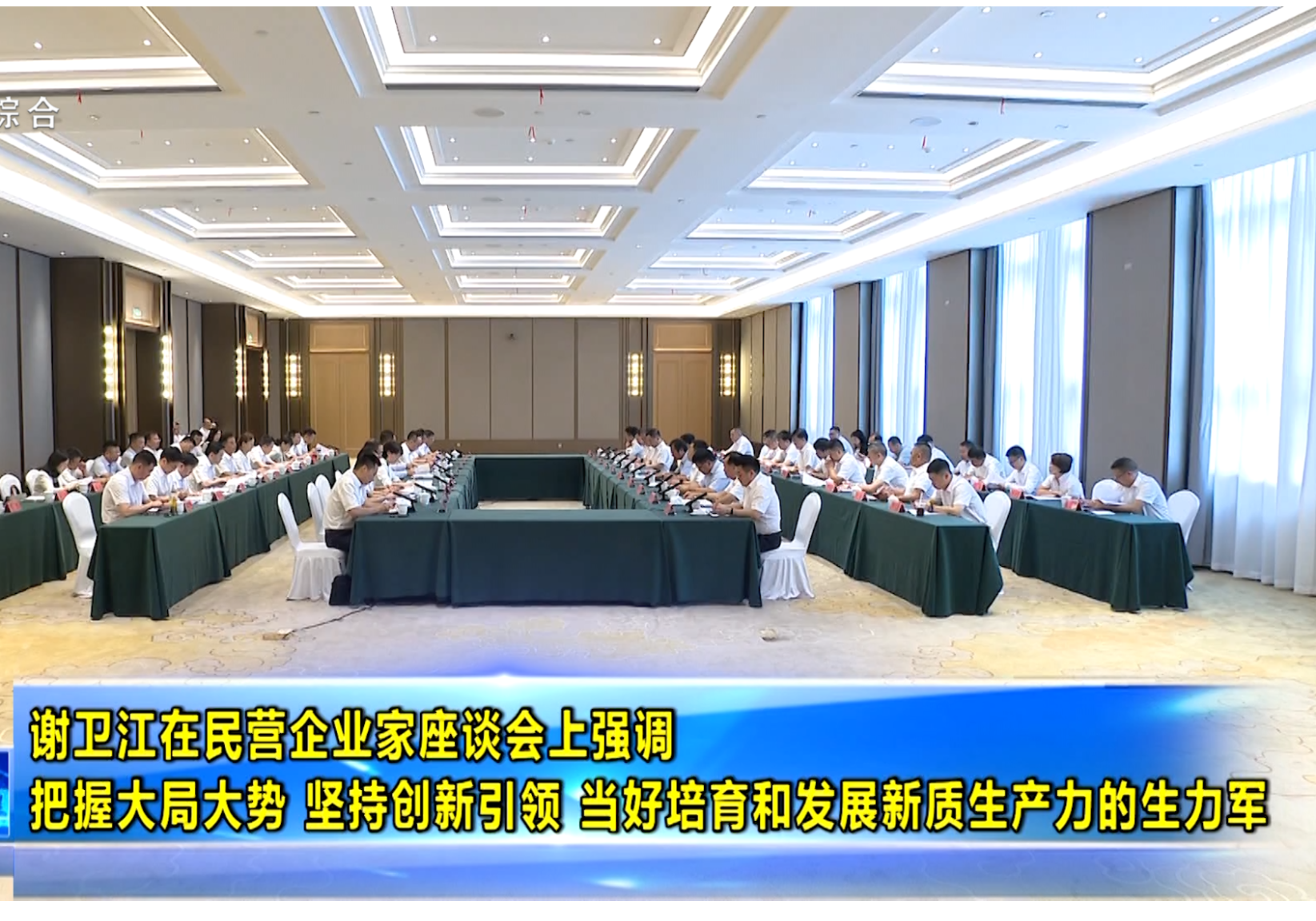 谢卫江在民营企业家座谈会上强调 把握大局大势 坚持创新引领 当好培育和发展新质生产力的生力军