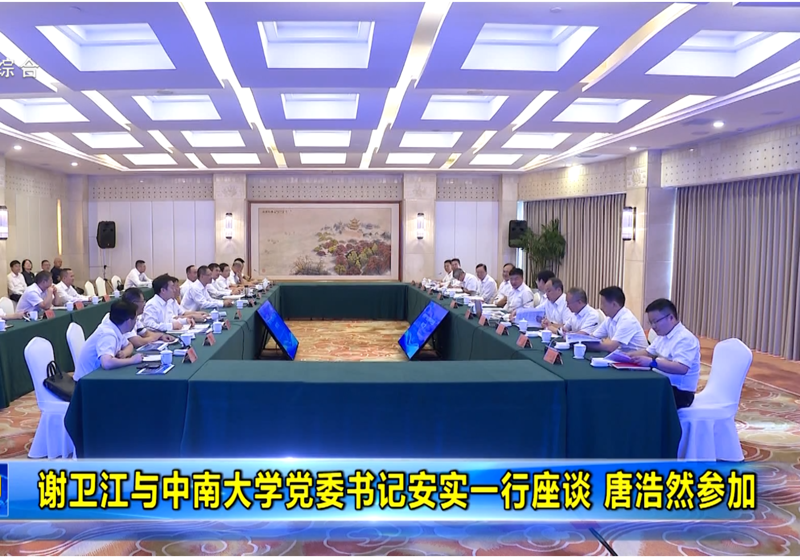 谢卫江与中南大学党委书记安实一行座谈 唐浩然参加