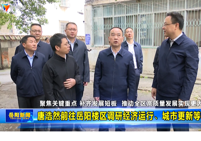 聚焦关键重点 补齐发展短板  推动全区高质量发展实现更大突破 唐浩然前往岳阳楼区调研经济运行、城市更新等工作