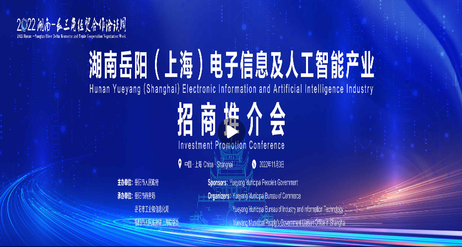 湖南岳阳（上海）电子信息及人工智能产业招商推介会